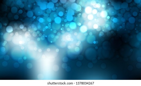 Gráfico de Vector de fondo de luces borrosas en blanco y negro azul