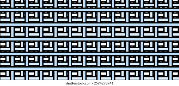 Blue and black and white digital abstract background