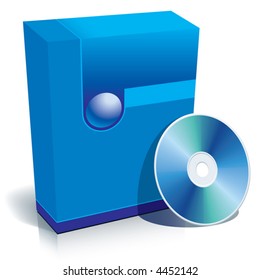 Blue Blank 3d Box Cd Vector Stock Vector (Royalty Free) 4452142 ...