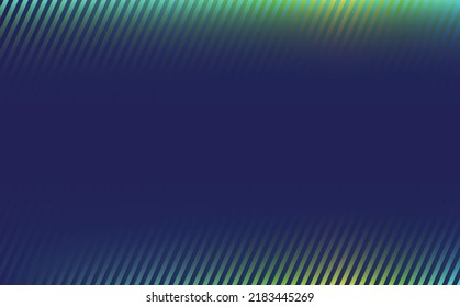 Blue blank background decorated by green gradient diagonal stripes. Elegant futuristic background. Suitable for background, presentation, and cover.