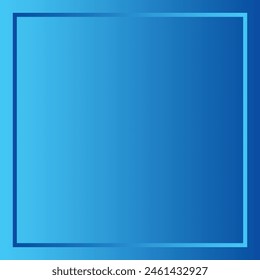 Blue blank background illustration. Blue photo frame and template deign. Blue, steel texture vector. Abstract and luxury Blue wallpaper.