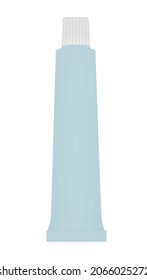Blue blank cream paste. vector