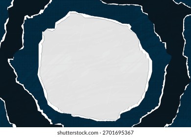 Blaues leeres Papier gerissen zerrissen Hintergrund mit Grunge strukturierte Oberfläche