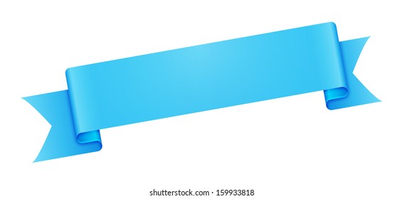 The blue blank ribbon ready for your text / The blank ribbon / The ribbon