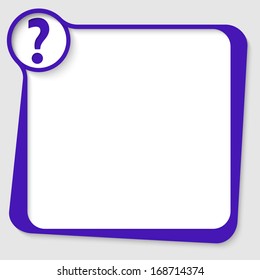 blue blank  text box for any text with question mark