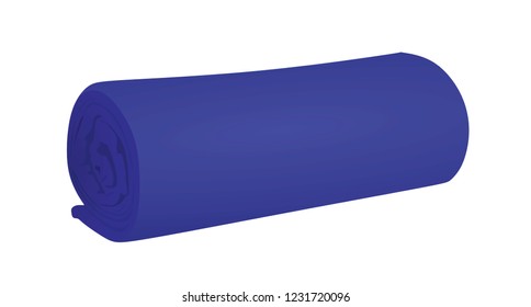 Blue  blanket. vector illustration