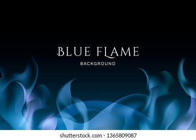 Llama azul sobre un vector de fondo negro