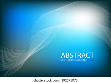 Blue blending background and white lighting on blue background for text and message web design