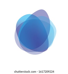 blue blob shape free from for background, blob flat geometric simple, liquid stain brush flat blob for label ad copy space, fluid spot template for graphic, simple banner colored gradient wave shape
