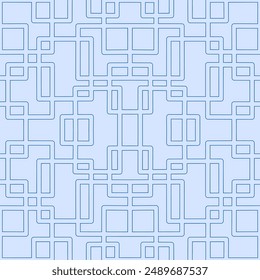 blue block chain maze abstract seamless geometric graphic watercolor pastel print pattern artwork graphic vector ethnic simple template wallpaper 