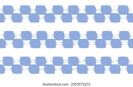 blue block horizontal strip on white background repeat seamless pattern, blue background replete image design for fabric printing or wallpaper or backdrop