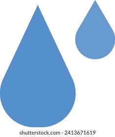 blue blood drop shape icon