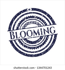Blue Blooming with rubber seal texture
