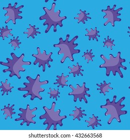 Blue blot cartoon seamless texture 