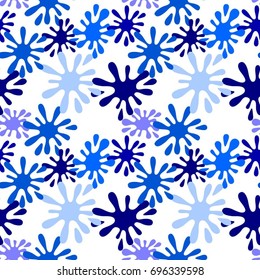 Blue blot seamless pattern