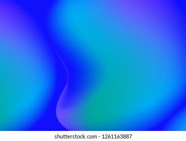 Blue blur gradient abstract background vector design.Bright blue color trendy style illustration template.Fluid flow motion concept for cover page,web,business card,magazine,banner design.