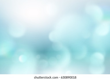 Blue blur light effect bokeh background. vector illustration