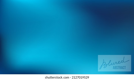 Blue blurred backdrop. Abstract water background. Ocean concept vector blurred illustration