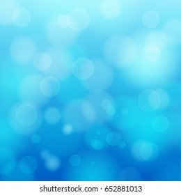 blue blurred light background with bokeh effect