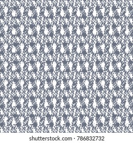 Blue blurred pattern, with different irregular shapes, alternately repeated on horizontal rows. Can be texture of knitted jersey. Abstract vector.