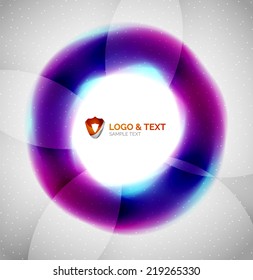 Blue blurred waves with purple glowing, modern background