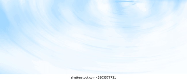 Blue blurry rippled surface background. Water texture effect. Curve waves wallpaper for quiet summer or spring poster. Abstract drop splash pattern concept. Vector calm blurred universal backdrop