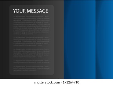 blue board background vector document for text and message design for brochure and web modern artwork