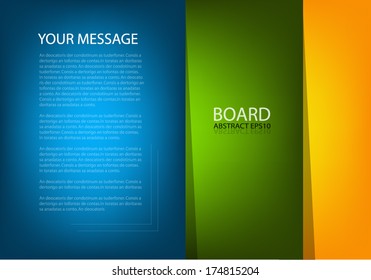 blue board background vector document for text and message design for brochure and web modern artwork
