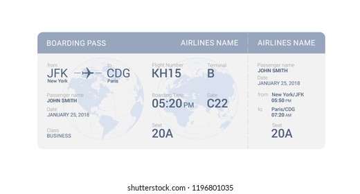 Royalty Free Paris Plane Ticket Stock Images Photos Vectors