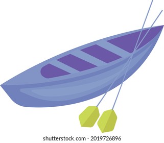 Blaues Boot, Illustration, Vektorgrafik auf weißem Hintergrund