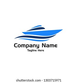 Blue Boat Logo Vector Stock Vector (Royalty Free) 1303715971 | Shutterstock