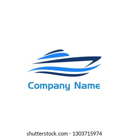 Blue Boat Logo Vector Stock Vector (Royalty Free) 1303715974 | Shutterstock