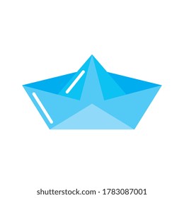 blue boat paper isolated. flat and simple style. vector illustration - Powered by Shutterstock - Get 15% off with code: PIKWIZARD15