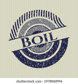 Blue Boil grunge rubber seal. 