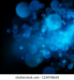 Blue bokeh abstract background. EPS 10