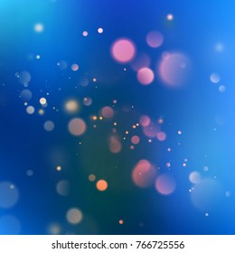 Blue bokeh abstract background. And also includes EPS 10 vector
