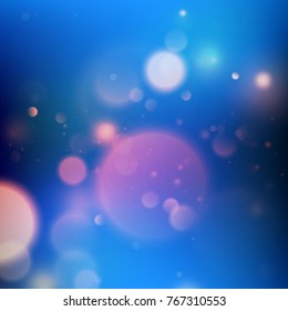 Blue bokeh abstract background. And also includes EPS 10 vector