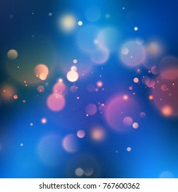 Blue bokeh abstract background. And also includes EPS 10 vector