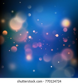 Blue bokeh abstract background. And also includes EPS 10 vector