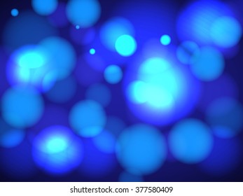 Blue bokeh abstract background. Vector illustration.