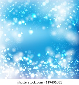 Blue bokeh abstract light background