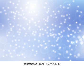 Blue bokeh abstract light background. Vector illustration