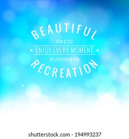 Blue bokeh abstract light background. Vector illustartion.