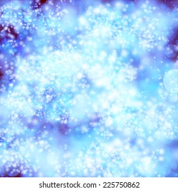 Blue bokeh abstract light background vector