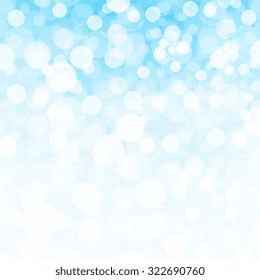 Blue bokeh abstract light background - Vector