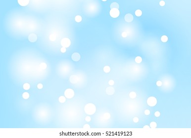 Blue bokeh abstract light background with bubbles