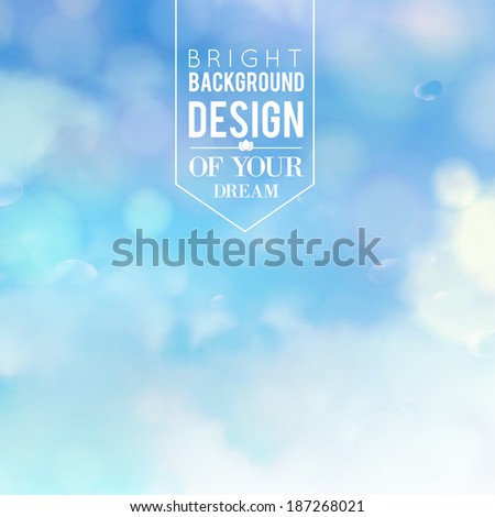 Blue bokeh abstract light background. Vector illustartion.
