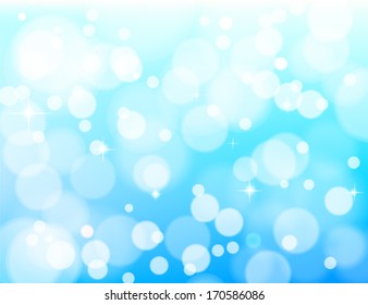 Blue Bokeh Abstract Vector Background