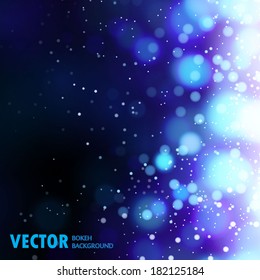 blue bokeh background