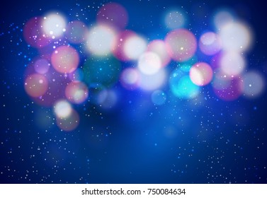 blue bokeh background